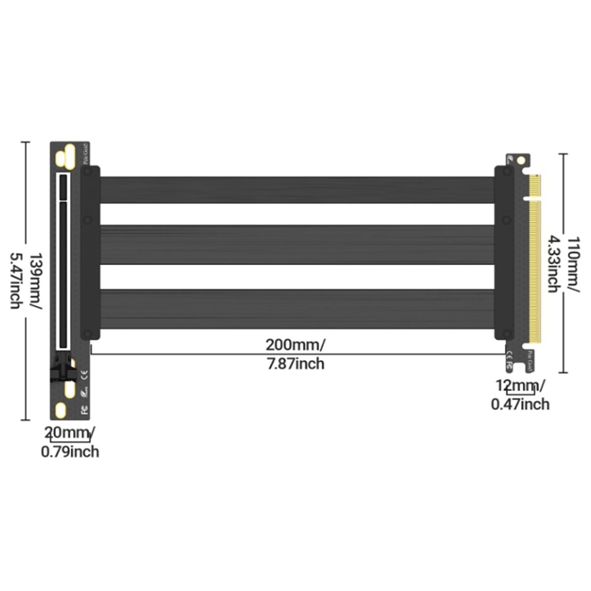 PCIe 5.0 Riser Cable GPU Verti - Pcie 5.0 Gpu Riser Cable 评论和价格