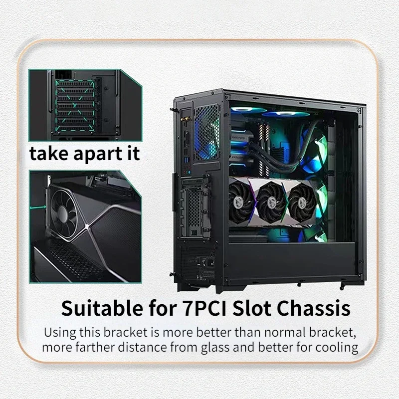 Vertical GPU Mount Bracket PC  - Pcie 5.0 Gpu Riser Cable 评论和价格