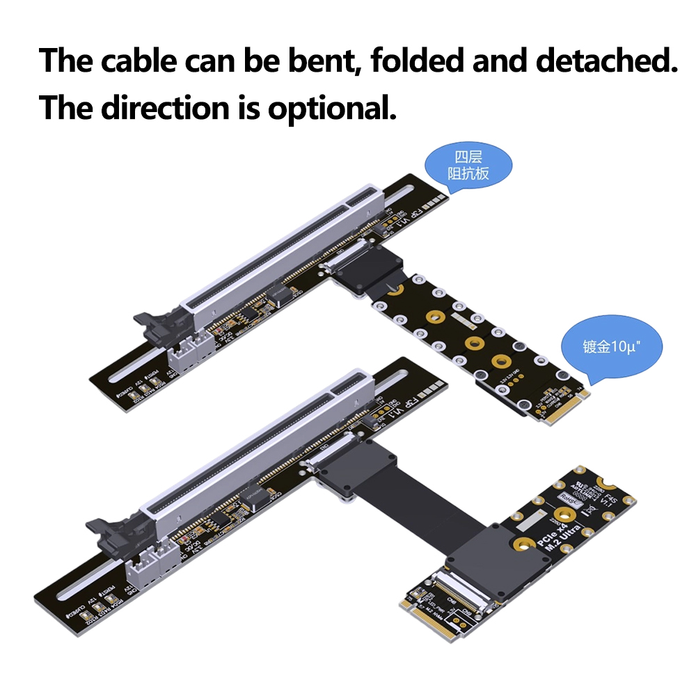 PCIe 5.0 X16 To M.2 NVMe Key M - Pcie 5.0 Gpu Riser Cable 评论和价格